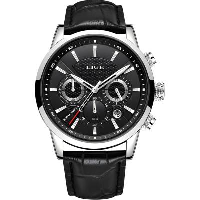 LIGE Часовник lige el-14626 - Черен / Сребърен kp14626 (el-14626)
