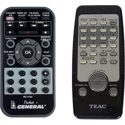 GENERAL Teac rc-1154 - дистанционно управление дубликат (rc-1154)