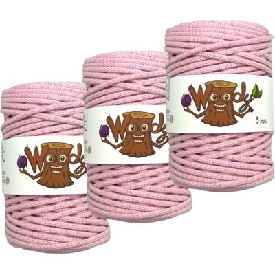 Woody Crafts 3x Woody 5 mm – Pudrová růžová (100m)