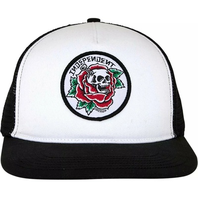 INDEPENDENT Dressen Skull Rose Snapback Structured White/Black 160168