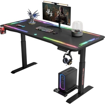 Геймърско бюро No brand Y109, 4 в 1, RGB, Черен - 74009 (74009)