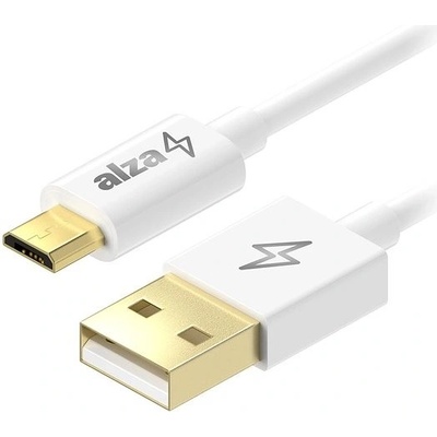 AlzaPower APW-CBMU0041W Core USB-A to Micro USB, 1m, bílý