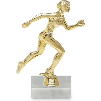 Figurka běh žena 12 cm zlato včetně podstavce