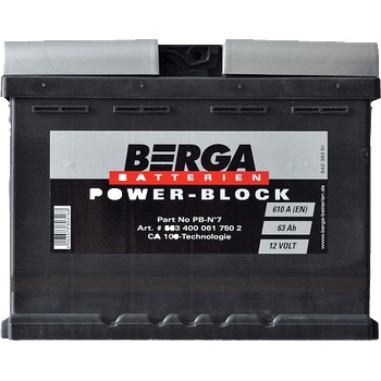 Image 1 of BERGA Power Block 63Ah 610A right+ (AKB0073)