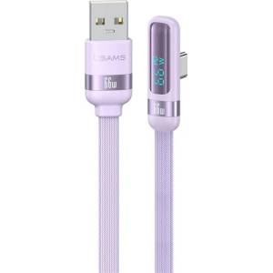 USAMS US-SJ651 кабел за данни USB - Type-C, 120cm, LILA SJ651USB04 (SJ651USB04)