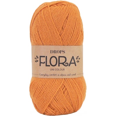 Příze DROPS Flora uni colour 29 - mandarinka