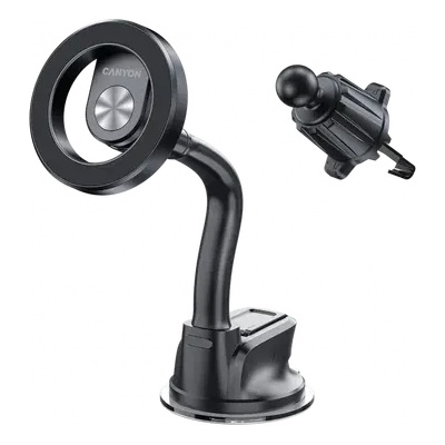 CANYON Magnetic car holder OnGrip 12 suction + air vent Black (CNS-CCHM12)
