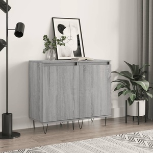vidaXL Бюфети 2 бр сив сонома 40x35x70 см инженерно дърво (831065)