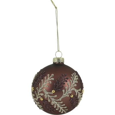 Chic Antique Skleněná baňka Mocca Twigs, hnědá barva, sklo