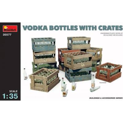 MiniArt Vodka Bottles with Crates 1:35