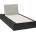 vidaXL Шезлонг с плаваща възглавница Black Poly Rattan (4104202)
