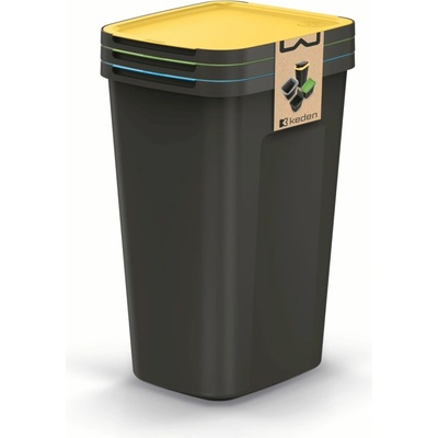 Prosperplast Odpadkový kôš COMPACTA Q FLAP PLUS set 3 x 50 l
