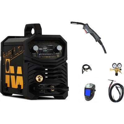 iWELD 225 OLED Syn SET 3 + kukla profi Predátor + RV Argon + hořák TIG 4 metry 800MIG225SYN