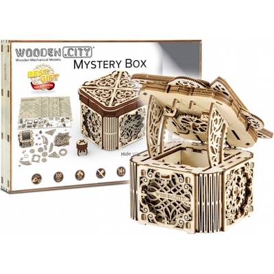 Wooden City 3D puzzle Tajomná schránka 176 ks