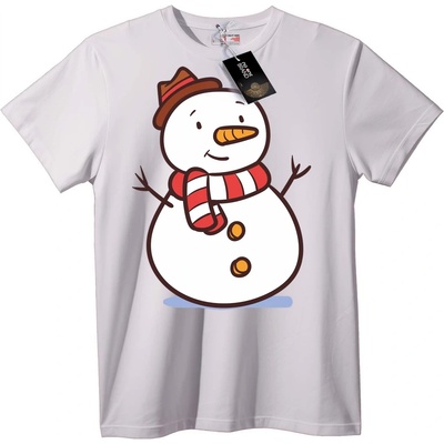 NOONEBRAND Тениска с Снежен Човек - 2XL, White