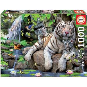 Educa Пъзел Educa - Бенгалски бели тигри, 1000 части (EDU14808)