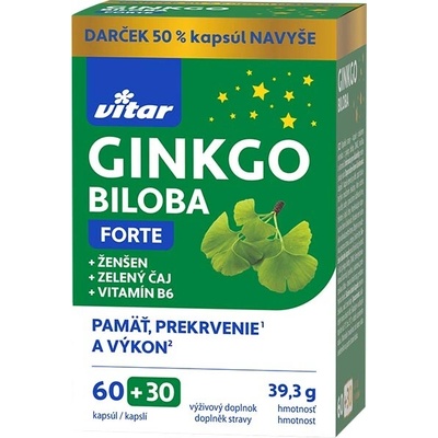 Vitar GINKGO BILOBA FORTE 60+30 kapsúl
