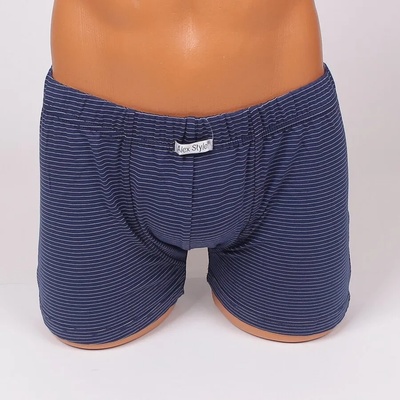 Мъжки боксер в тъмносиньо на райе