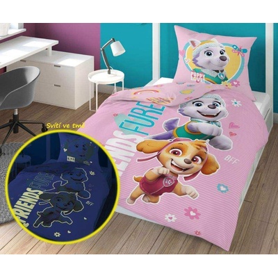 Detexpol Svietiace obliečky Paw Patrol puppy Bavlna 140x200 70x80