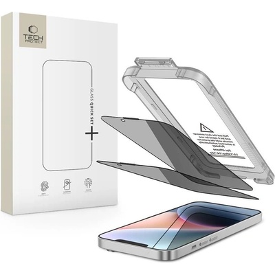 Tech-Protect Szklo prywatyzujace tech-protect quick set spy+ 2-pack iphone 13 / 13 pro / 14 / 16e privacy (5906302318759)