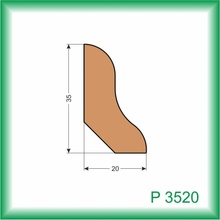 Kodrefa Podlahová lišta smrek P3520 35x20mm 2m