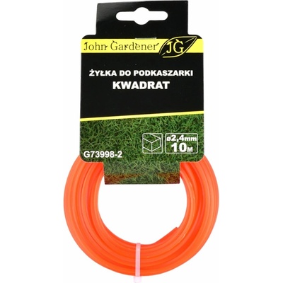 Žacia struna do strunovej kosačky, štvorhranná, 2,4mm x 10m, Geko G73998-2