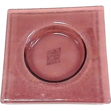 IN-spirace Sklo čtverec ROUND růžový 11,5x11,5x1