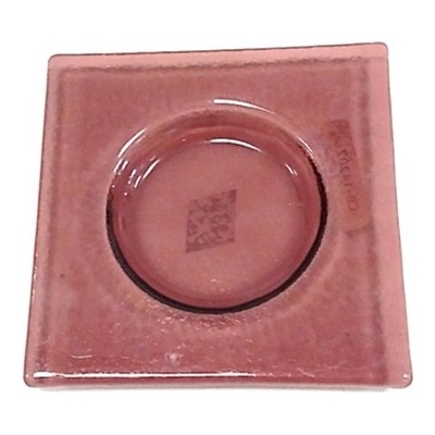 IN-spirace Sklo čtverec ROUND růžový 11,5x11,5x1