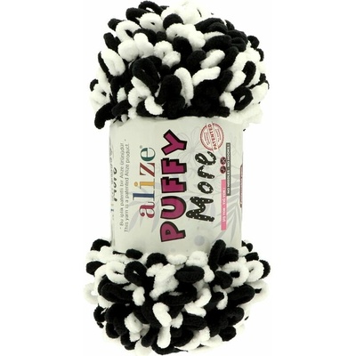 Alize Puffy More 6632 biela a čierna