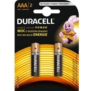 DURACELL Baterie alkaliczne Duracell Basic LR03/AAA 2 szt