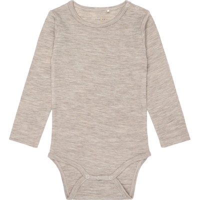 THE NEW SIBLINGS kojenecké body Light Brown Melange