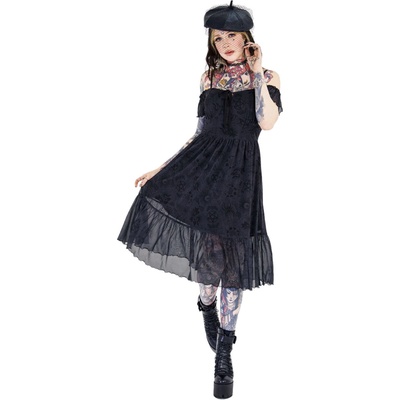 JAWBREAKER дамска рокля JAWBREAKER - Tartot Dropped - Black - DRA 10148