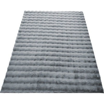 Takoy Koberec s imitácou kožušiny 80x150 3D vzor tmavo šedý-HT-00444 | 80 x 150 cm