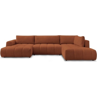 Bobochic Сгъваем/с място за съхранение ъглов диван в тухлен цвят (десен ъгъл/U форма) Fuji - Bobochic Paris (106576)