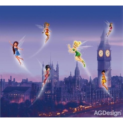 Závěsy foto Dimout Disney víly v londýně 280x245cm FCP XXL 6004