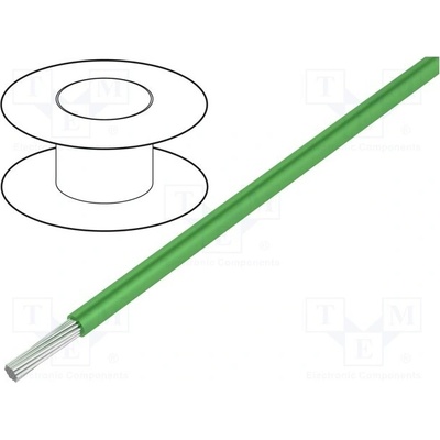 Alpha Wire 2842/19 GR001 HookUp Wire lanko Cu 28AWG PTFE zelená 250V 305m