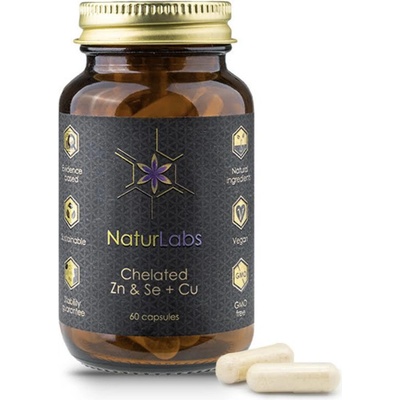 NaturLabs Chelated Zn & Se + Cu 60 kapslí