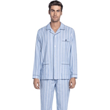 Guasch Rodrigo pánské pyžamo dlouhé propínací sv.modré