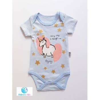 Myrat Baby Бебешко боди с еднорог, синьо