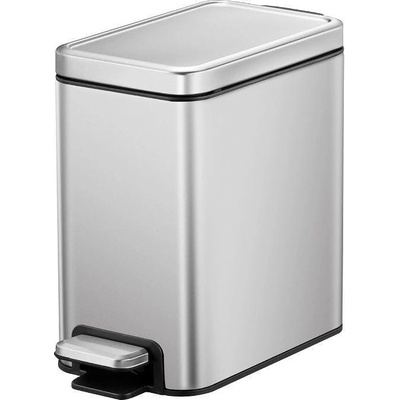 EKO-Europe Кош за отпадъци EKO STELLA SLIM с педал (6 л) - хром мат (EKO 938006 - Matt s/s)