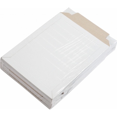 Poštovní obálka kartonová A5 202 x 262 mm, bílá, se zámkovou klopou