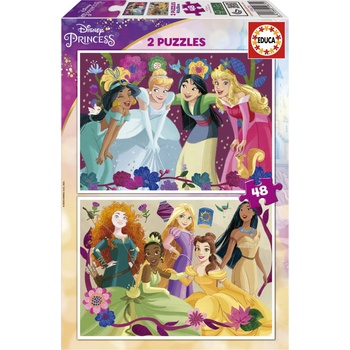 Image 1 of Educa - Puzzle Princess 2x48 - 40 - 99 piese