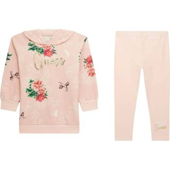 Guess Комплект за мини момиче Guess със спортна туника на цветя и розов клин