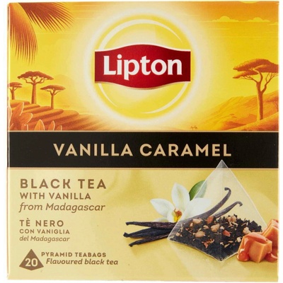 Lipton čierny čaj s vanilkou a karamelom 20 ks