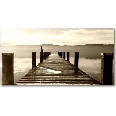 Foto obraz sklo tvrzené Drevené mólo 100x50 cm