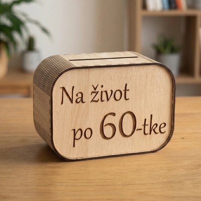 Karls DESIGN Drevená pokladnička na život po 60-tke - Bez otvárania , BIELA 0101
