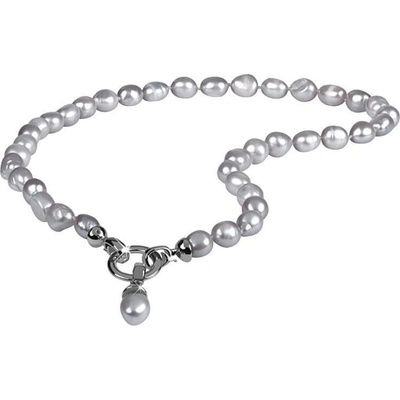 JwL Luxury Pearls Náhrdelník z pravých šedých perál JL0557