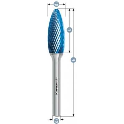 Karnasch Professional Tools HP-2 plamínek technická fréza povlakovaná - 11.5070-025