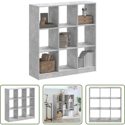 Knihovna betonově šedá 102x32x108 cm kompozitní dřevo