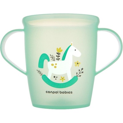 Canpol babies Чаша с дръжки Canpol - Toys, 250 ml, 12 м+, зелена (2/101_gre)